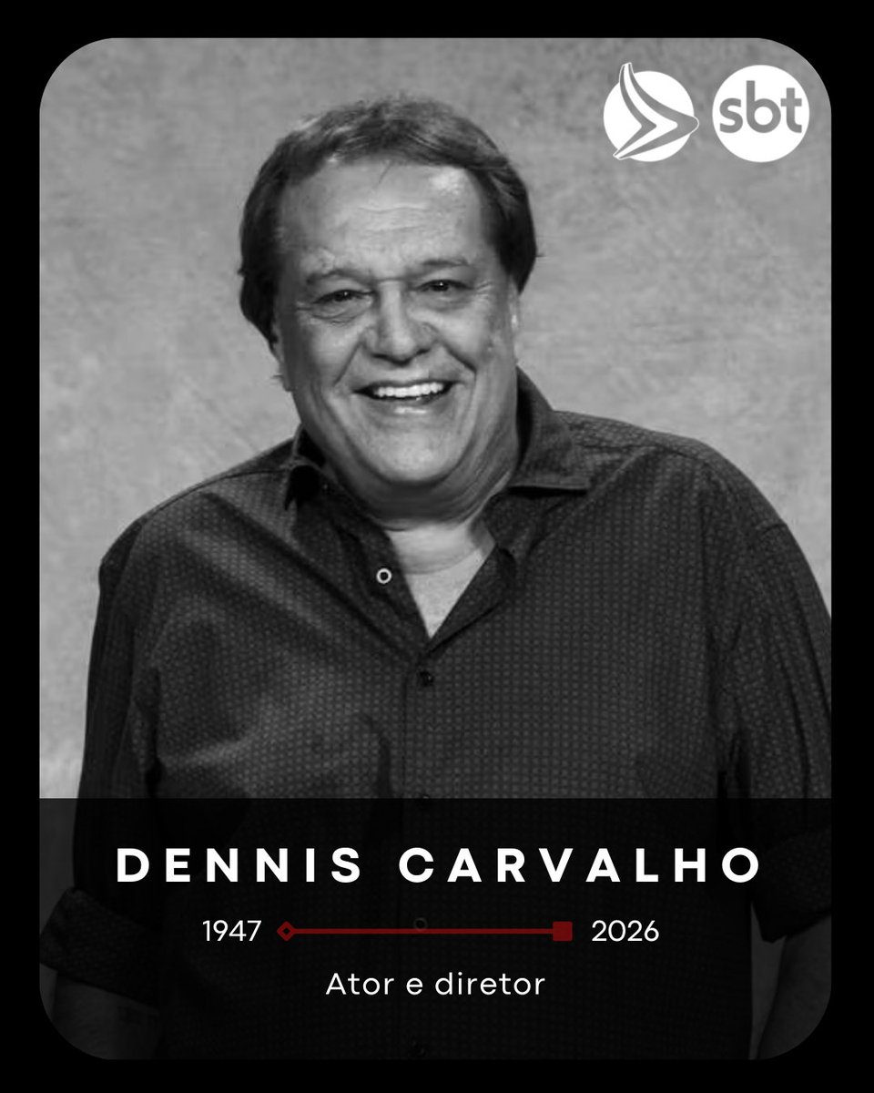 tvjornalsbt's tweet image. LUTO | Morreu neste sábado (28), aos 78 anos, o ator e diretor Dennis Carvalho, conhecido por sucessos da TV brasileira, como Vale Tudo e Dancin Days. (+)

(FOTO: Divulgação/TV Globo)
#DennisCarvalho #televisão *vv #diretor #ator *jm
*digital
#digital