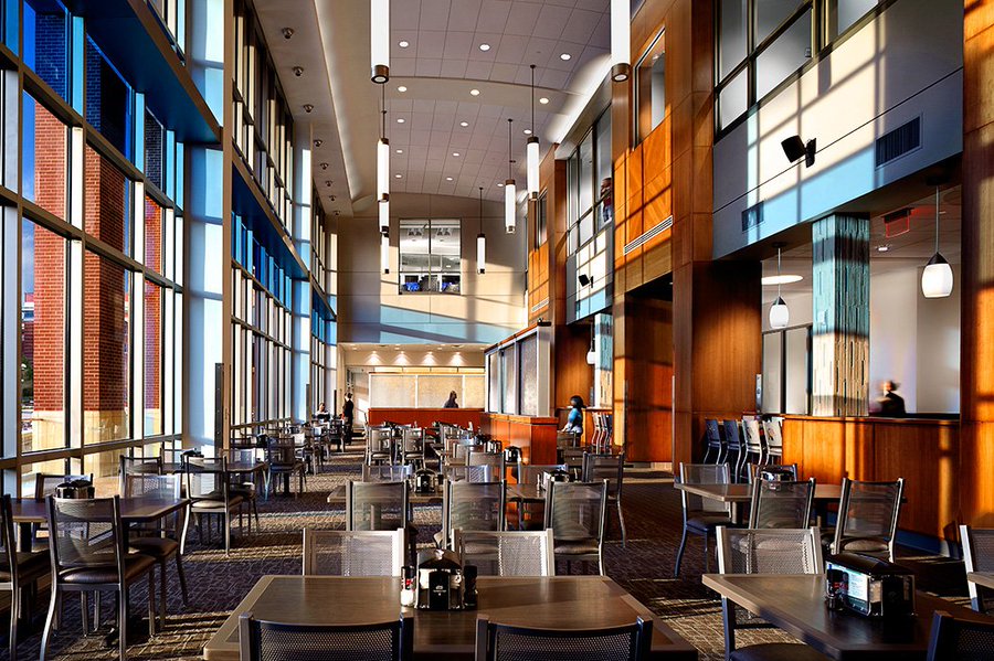 UofMLangFair's tweet photo. Need something to eat or a caffeine boost? Chick-Fil-A, Starbucks, T.O.M.S restaurant, the Tiger Den, and more are open in and near the UC. Ask any event personnel for directions. #langfair2026 https://t.co/RzaDq5JYYJ