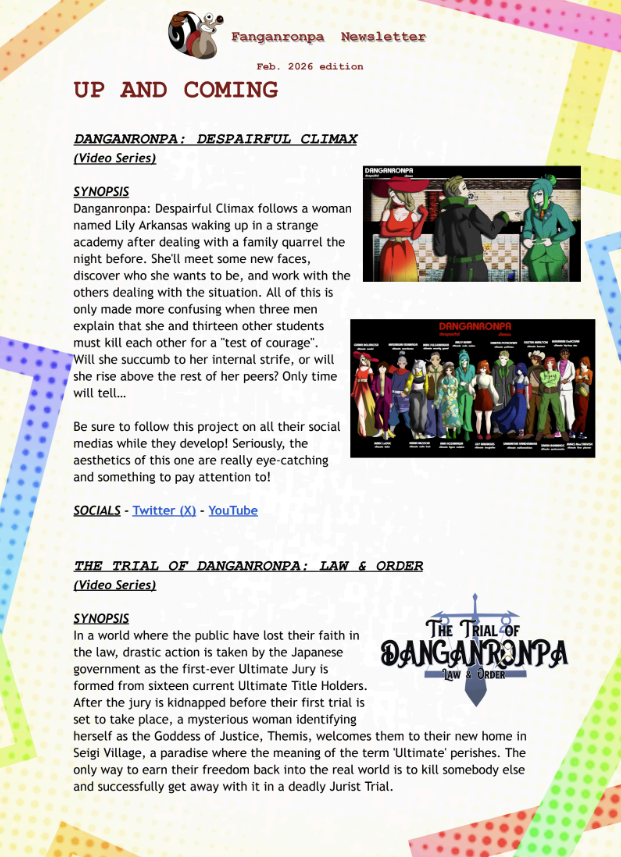 FanganronpaNewsletter tweet media