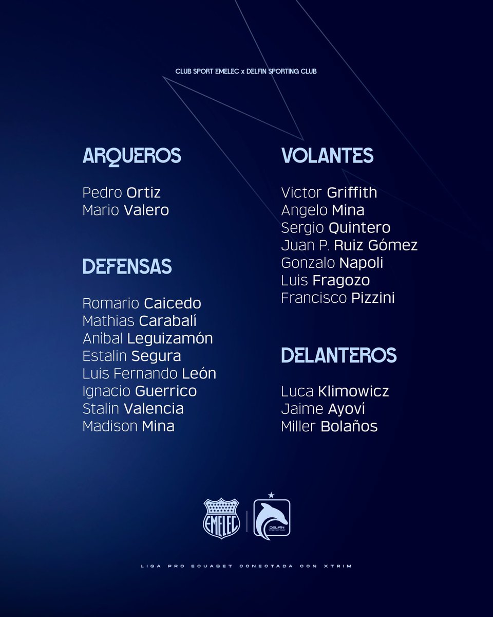 20 convocados para hoy. 💪✅⚡️