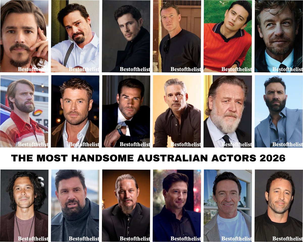 Bestofthe_list's tweet image. #Actor #Actor2026 #AustralianActor #AustralianActor2026 #HandsomeAustralianActor #HandsomeAustralianActor2026 #HandsomeActor #HandsomeActor2026 #Bestofthelist 

New Poll: Who is the Most Handsome Australian Actor 2026? 
bestofthelist.com/the-most-hands…