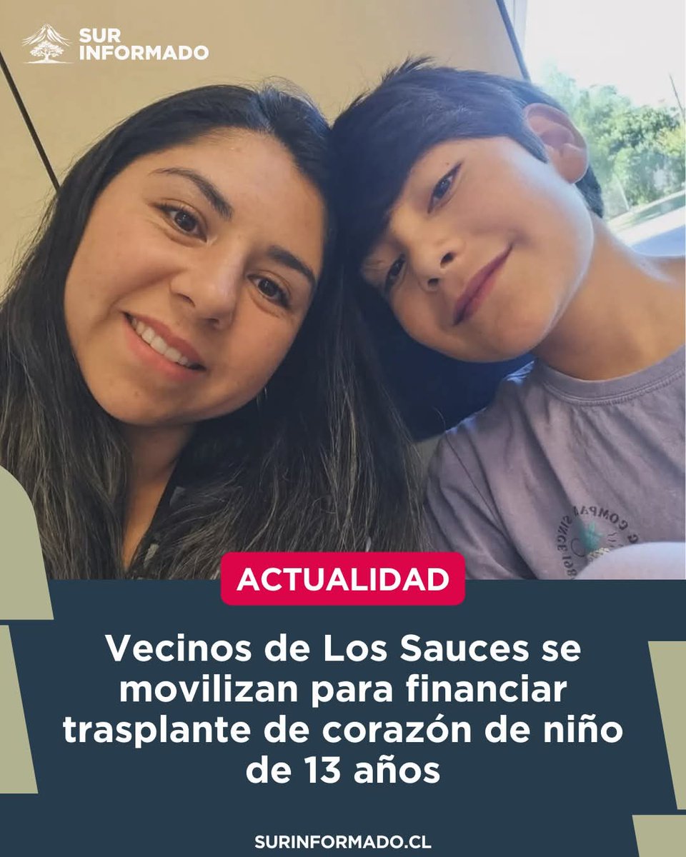 Ricardo 13 años, enfrenta cardiopatía restrictiva, enfermedad q afecta su corazón
Primer caso en Chile, no cubierto x AUGE ni GES
Operación $600 millones
ayudalo
BancoEstado  cta Corriente
RUT: 18.587.623-3
N° Cuenta: 61500107773
Rosa Mella Araneda
@latidosporricardito