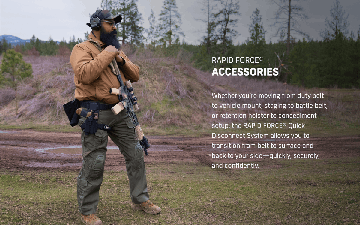 AlienGHolsters's tweet photo. Your gear should work as hard and move as seamlessly as you do. That’s why we created the RAPID FORCE® Quick Disconnect System. https://t.co/R9LFwjO9IL