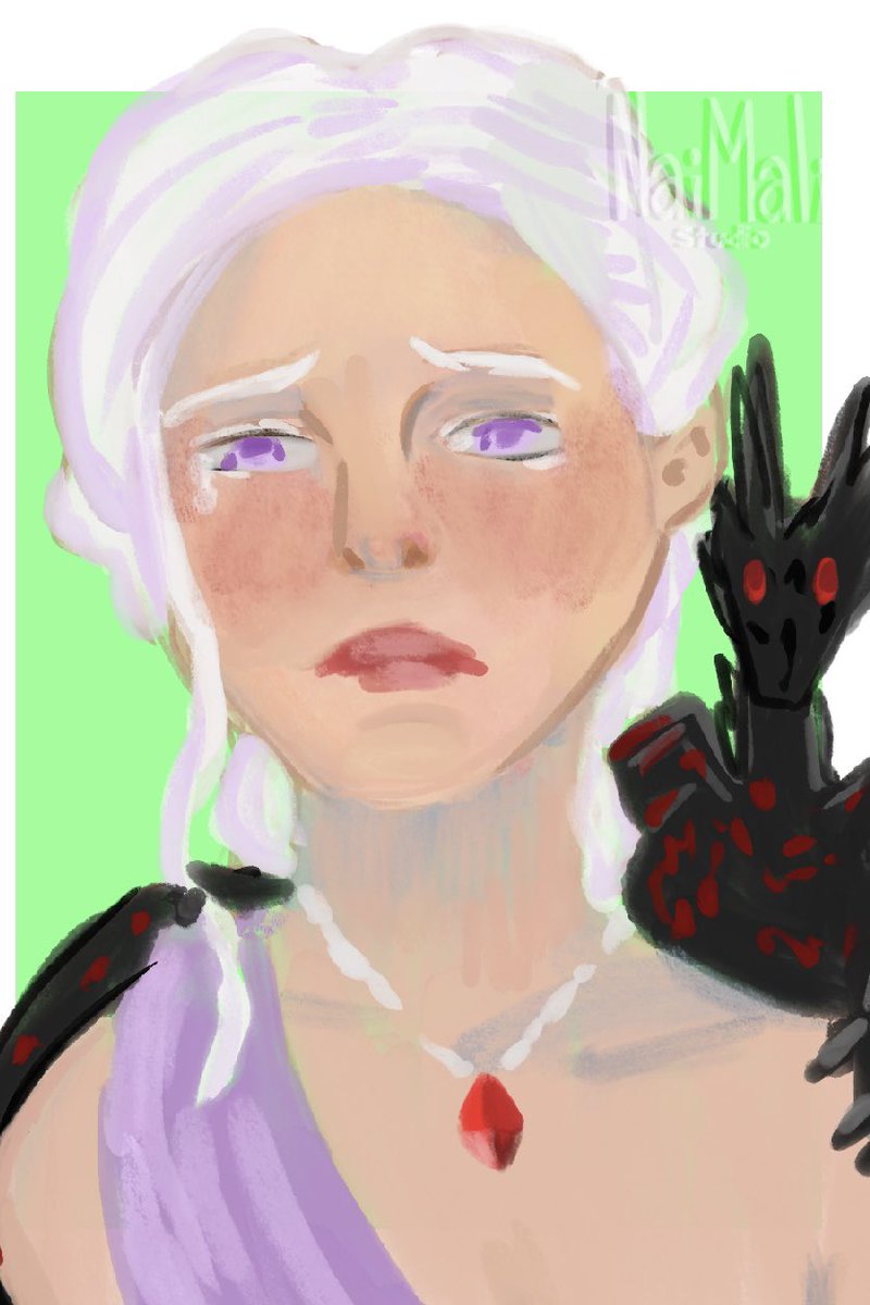 naimalistudio's tweet photo. face study with targaryens (rhaenyra, rhaenys, jace, &amp; dany) 

#gameofthrones #targaryen #painting #art #houseofdragon https://t.co/s3BcVbDYLQ