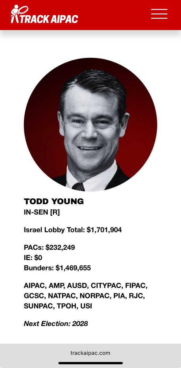 o2bacoolbreeze's tweet photo. @DrAlChaer @SenToddYoung If Ukraine and/or Palestine had an "Aipac style organization$$$$," and Israel did not... who would Todd-0 support? 😉
IT IS NOT a R/D thing, it's ≈all of em! 2024Aipac: 95% House, 62% Senate. https://t.co/phbUgOky8E