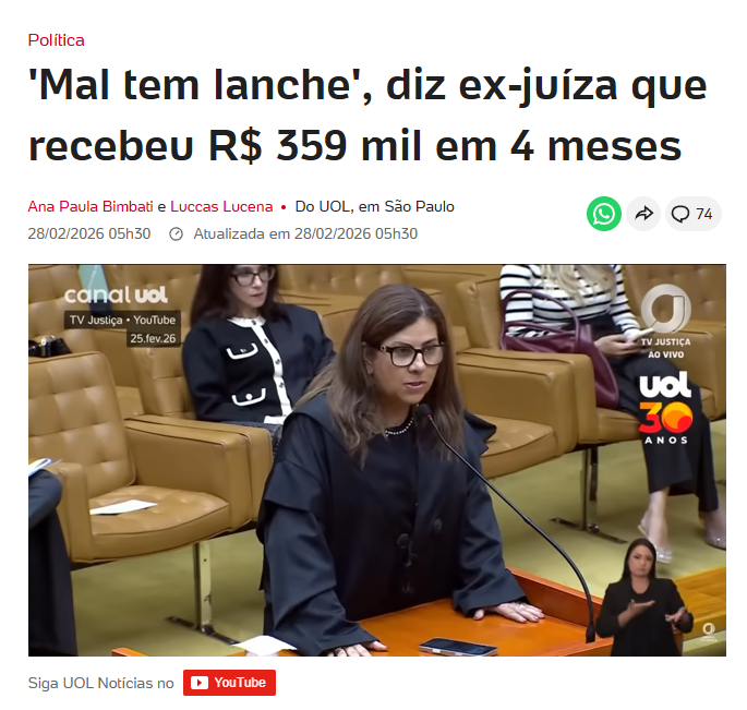 Jamais vi uma defesa mais desastrosa de uma classe profissional.