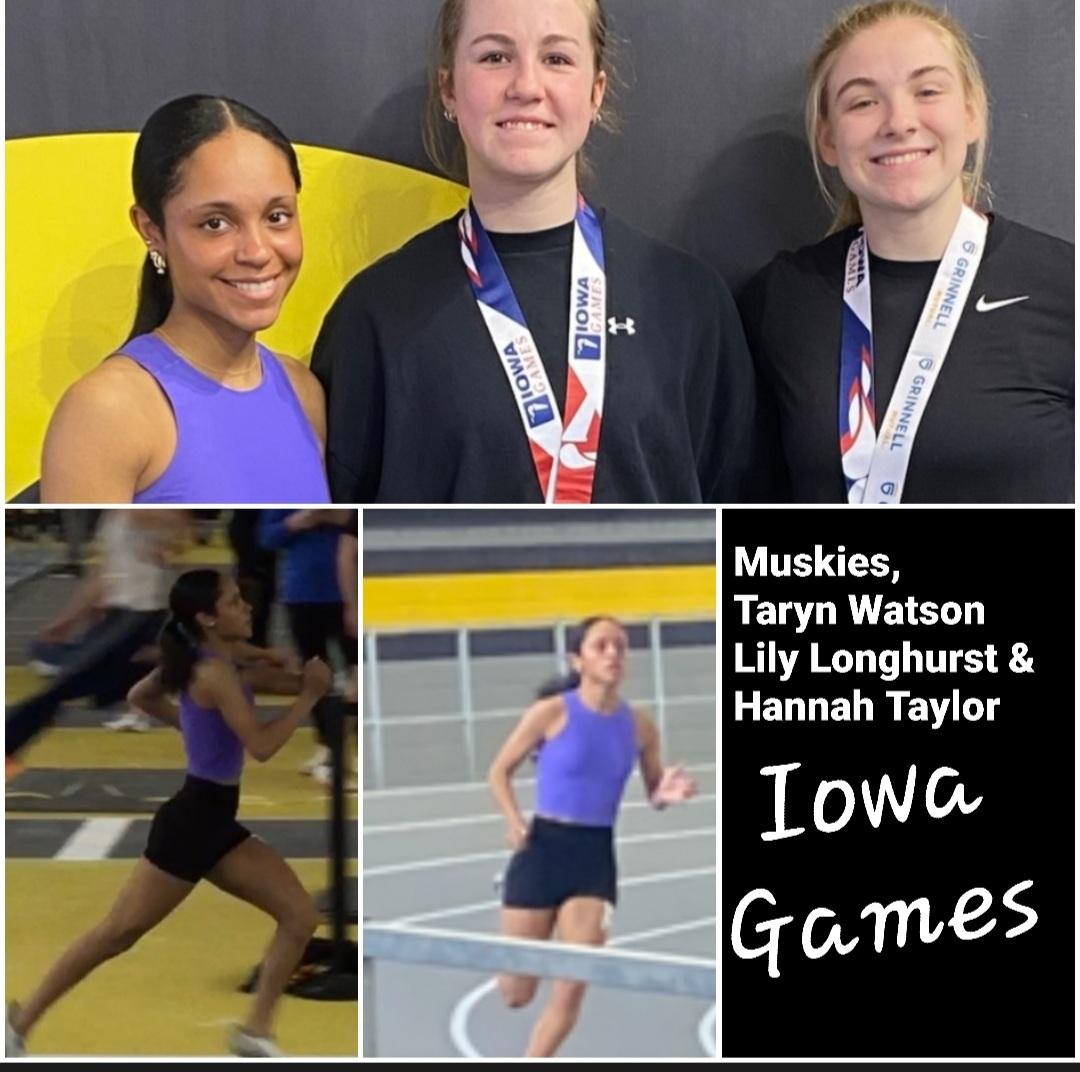 MuscatineIA's tweet photo. Muskies Taryn Watson, Lily Longhurst & Hannah Taylor participated in the #IowaGames today in Iowa City..
The spring track season starts in March #track #tracknfield #iahstrack
@TarynOWatson https://t.co/1LU8mIQh2H