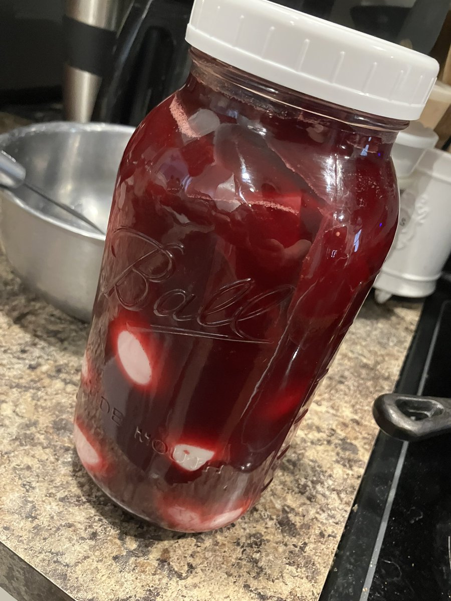 Beets and eggs are in the brine. Now we wait.
