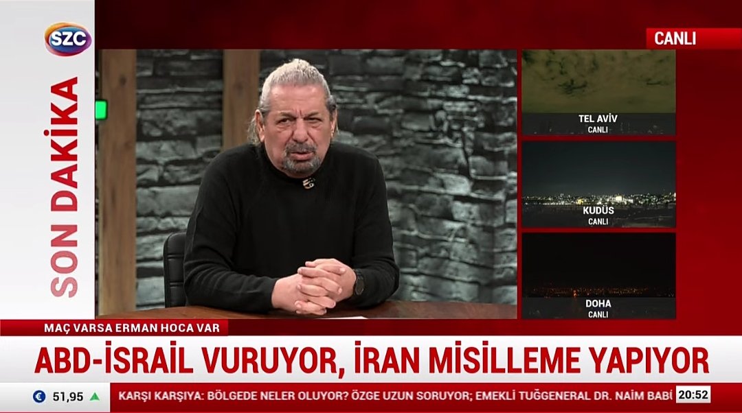 Sözcü TV'de ABD &amp; İsrail - İran savaşını Erman Toroğlu yorumluyor.