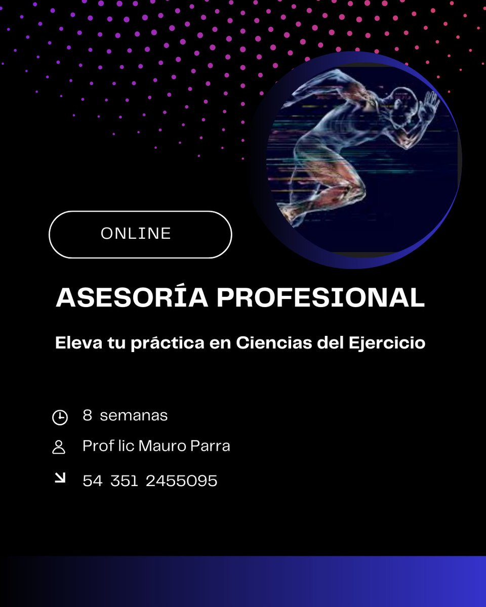 profmauroparra's tweet photo. ASESORIA PROFESIONAL EN CIENCIAS DEL EJERCICIO

Orientado a colegas que buscan:

• Optimizar su toma de decisiones 

• Mejorar su prescripción de ejercicio basada en evidencia

• Supervisar casos reales complejos

• Elevar su posicionamiento profesional

Cupo limitados https://t.co/u7nGS3bVb7