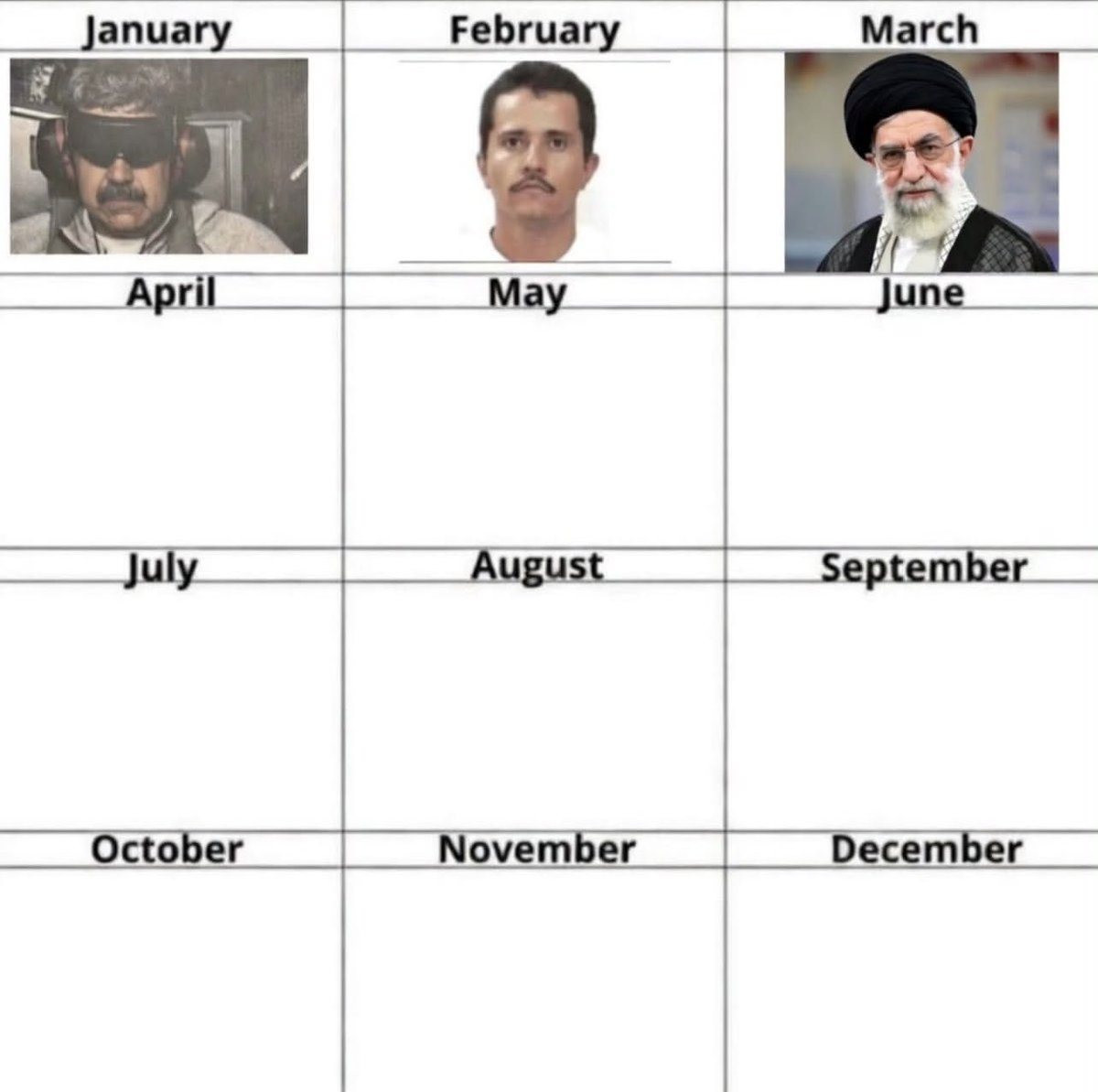 Restoring world order, one month at a time. 

Congratulations to <a href="/realDonaldTrump/">Donald J. Trump</a> <a href="/WhiteHouse/">The White House</a> in making the world a better place.