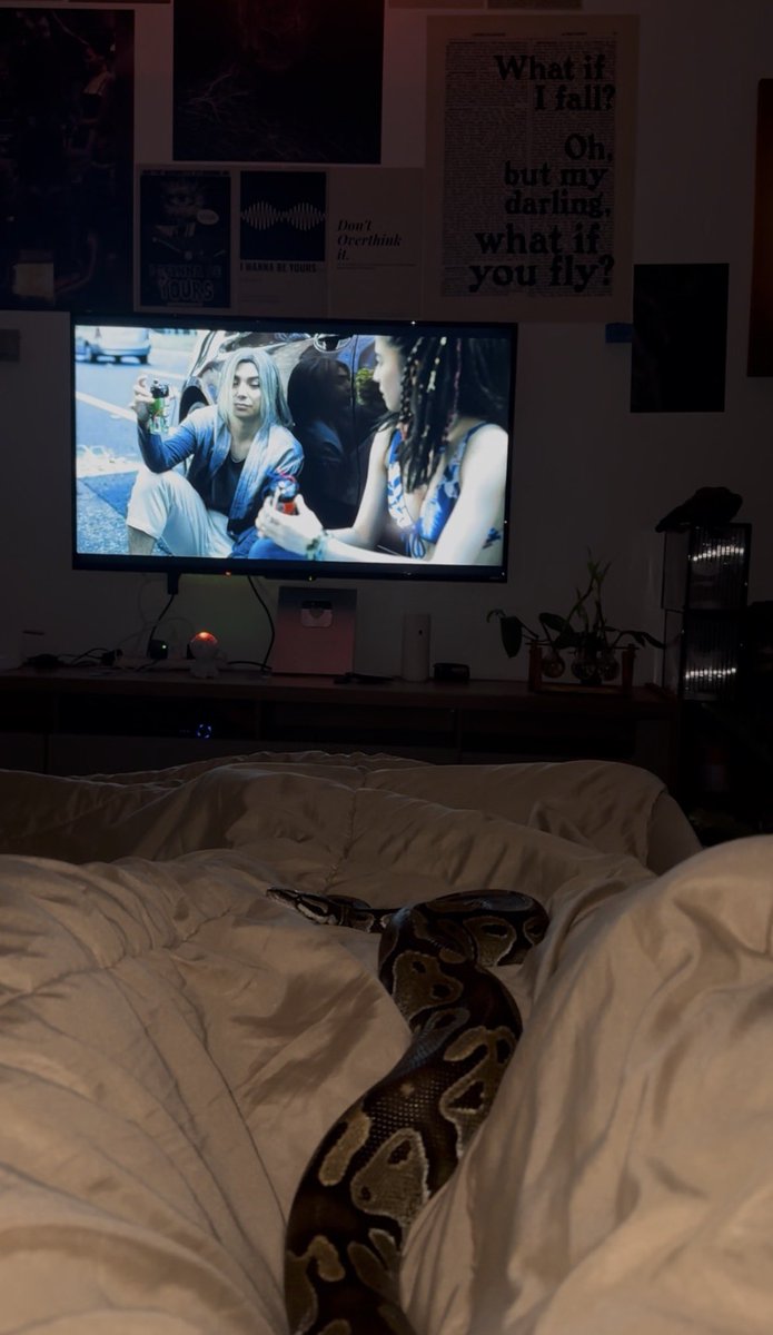 Netflix and chill with my baby mercy.🐍￼❤️