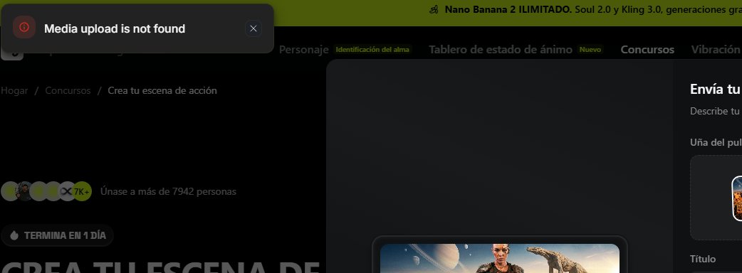 juansilvavar's tweet photo. @higgsfield I was unable to participate due to this website error https://t.co/Bo3lYtBtwg