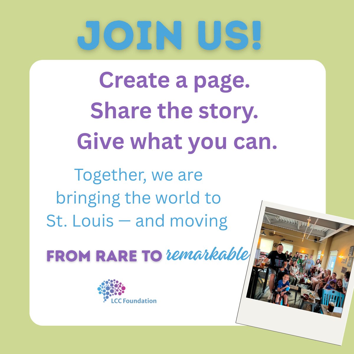 lcc_foundation_'s tweet photo. It’s Here 💜 From Rare to Remarkable: The Road to St. Louis Begins!

Today, on Rare Disease Day, we are officially launching something powerful.

Will you join us?

👉 Create your page here: https://t.co/8yJQKIvnb4

The road to St. Louis starts today! https://t.co/1hNeb2YjAO