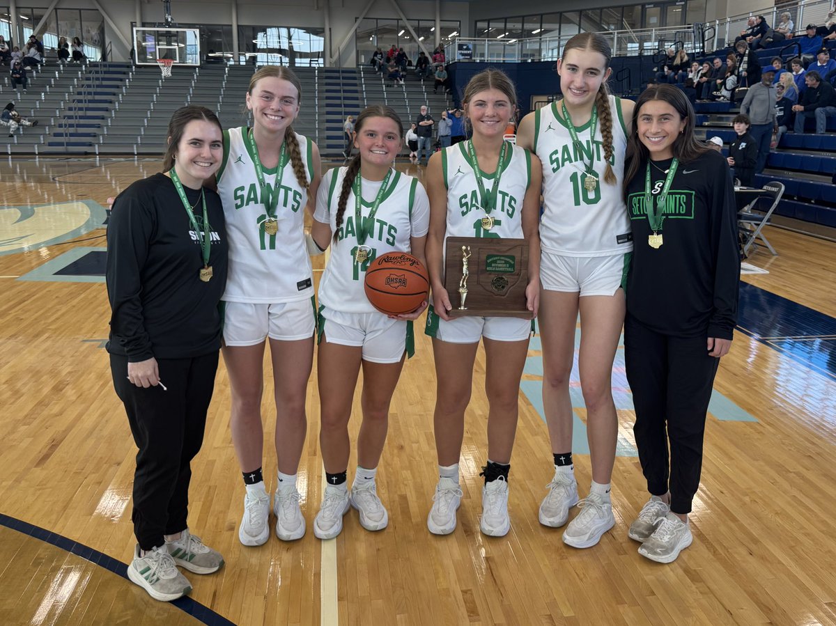 District Champions 🏀👏🏼💚
Seton Basketball brought home the win and claimed the district title! So proud of this team!

Next up ➡️ Regional Semifinals on Tuesday, March 3. Let’s keep it rolling! 💪

#GoSaints