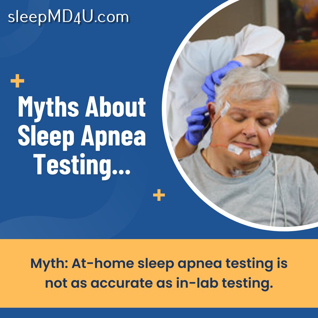 SleepMD4U's tweet photo. Fact: At-home sleep apnea testing can be just as accurate as in-lab testing when administered and interpreted correctly. Both types of testing can provide valuable diagnostic information, and your healthcare provider can help you determine which type of testing is best for you b https://t.co/w5tqNhGiWI