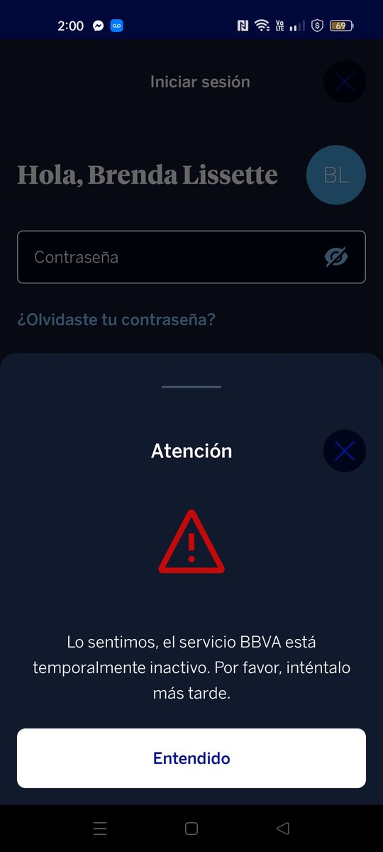 Brendis74's tweet photo. Es en serio @BBVA_Mex  siempre con fallas, urgeeee transferir y salen con esooooo fatal!! https://t.co/r4iQkuy1si
