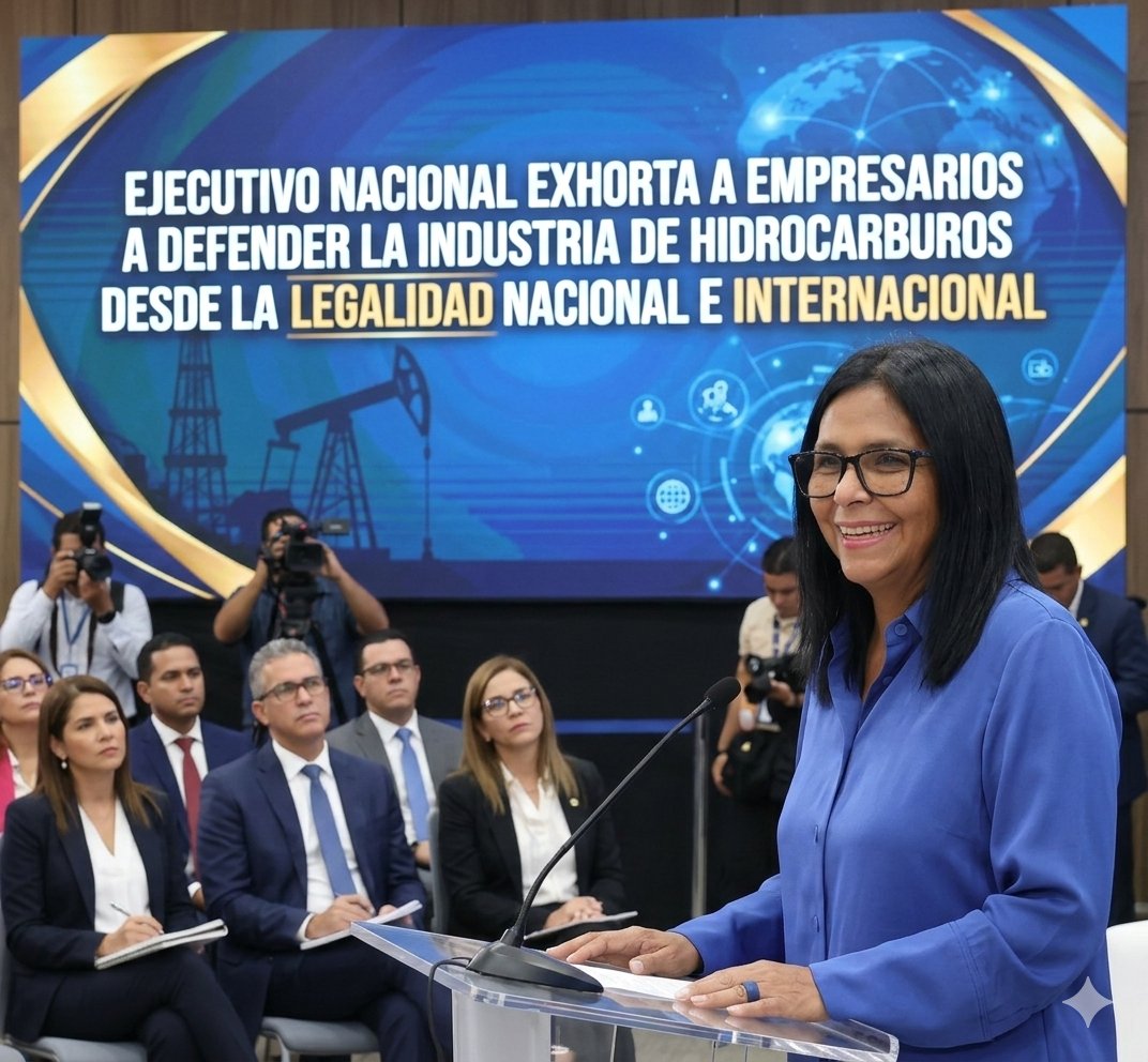 🗣🗣La presidenta Encargada de Venezuela🇻🇪🇻🇪, <a href="/delcyrodriguezv/">Delcy Rodríguez</a>, enfatizó en un encuentro con empresarios del sector hidrocarburos que la vía para resolver las profundas divergencias políticas y sociales del país es a través de la diplomacia, el entendimiento y el diálogo