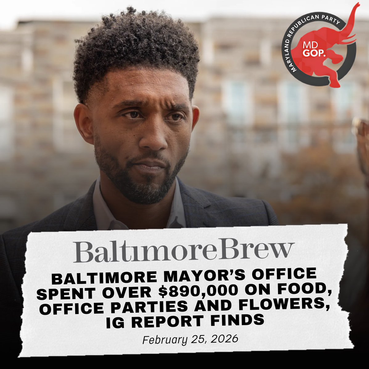 $163k for a luxury SUV here, $890k on food and parties there– what does Mayor Brandon Scott care? It's not his money anyway.