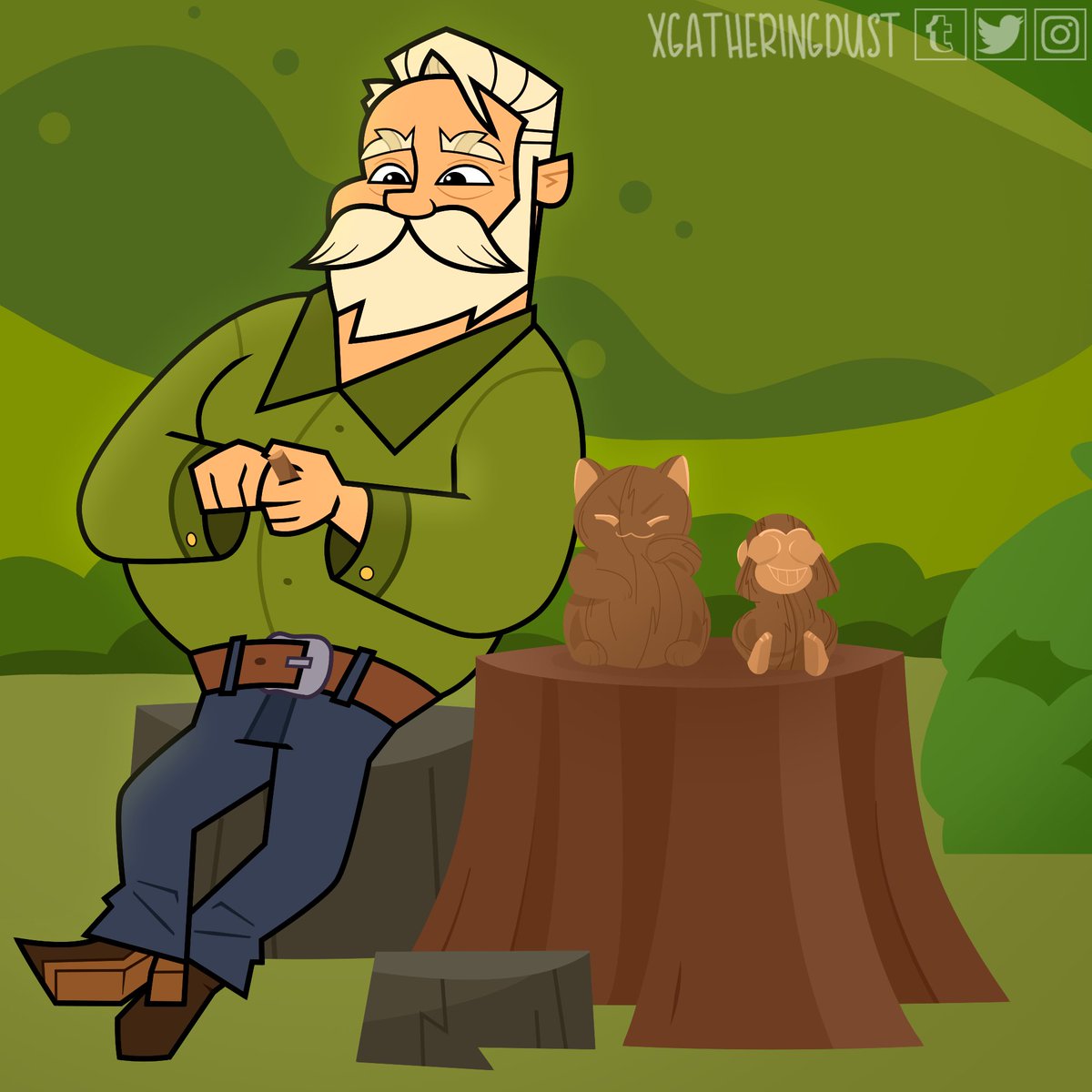 What could he be carving now I wonder… #disventurecamp