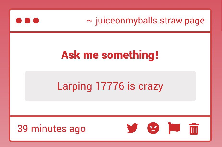 BOAT4OF12's tweet photo. who the FUCK just said i larp 17776 WATCH YOUR BACK https://t.co/ffjAKo3yEC