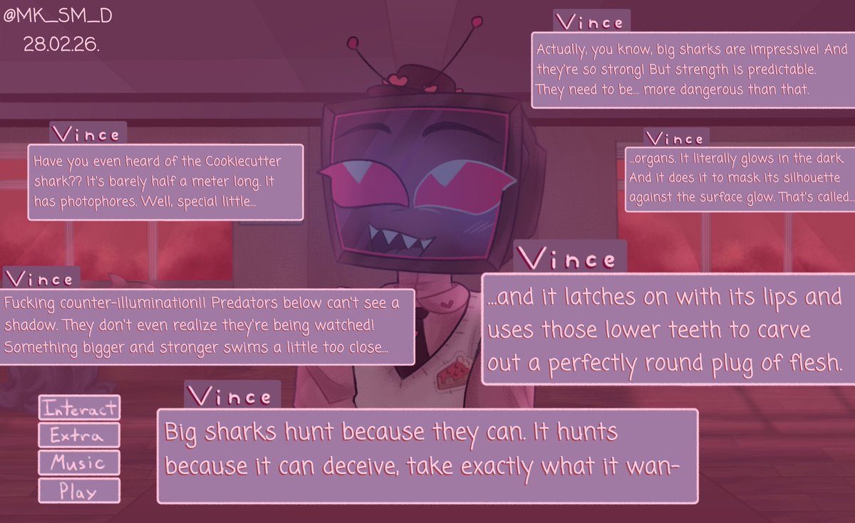MK_Sm_D's tweet photo. Vince After Story
(4/8)
Yay, new part with ur requests!! 🩵

And unfortunately, the last one where he's in the pink outfit... All the shark requests are included here

As a reminder, u can leave ur requests in the comments or here https://t.co/b0a9cuNdV6

#HazbinHotelVox https://t.co/YUP4qnRule