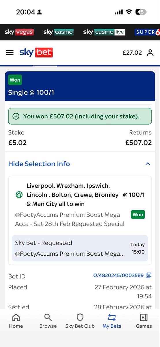 smo99y's tweet photo. @FootyAccums Yes but it happened tonight https://t.co/1FI5WQX4bo