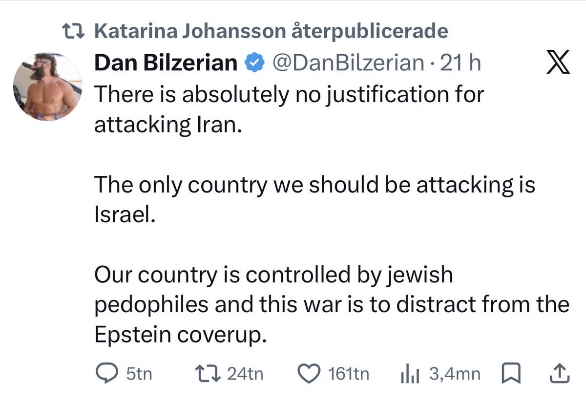 En av denna plattforms mest rabiata miljöhaverister har tydligen breddat sitt intresse till antisemitiska konspirationsteorier.