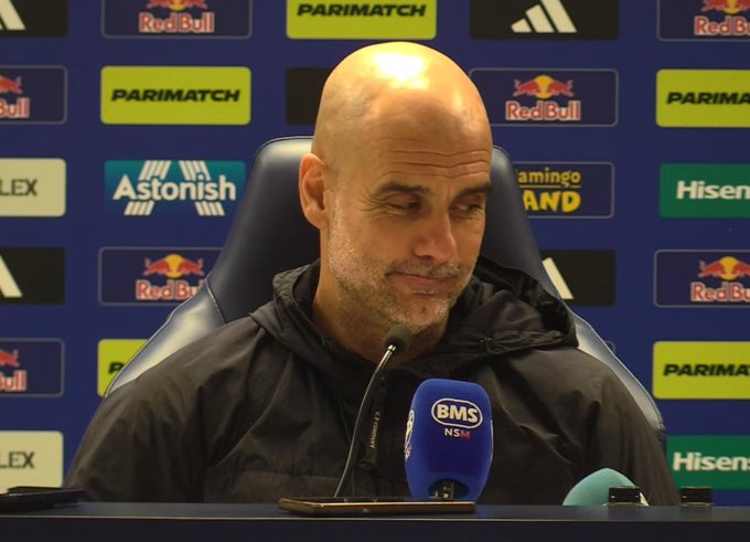 غوارديولا: "لدينا مباراة في كأس الاتحاد الإنجليزي ضد نيوكاسل خارج الأرض. شكرًا جزيلاً للسماح لنا باللعب في الثامنة مساءً بدلًا من الثالثة عصرًا لأن لدينا وقت تعافي أقل قبل التوجه إلى مدريد. لذا، مرة أخرى، شكرًا جزيلاً" 