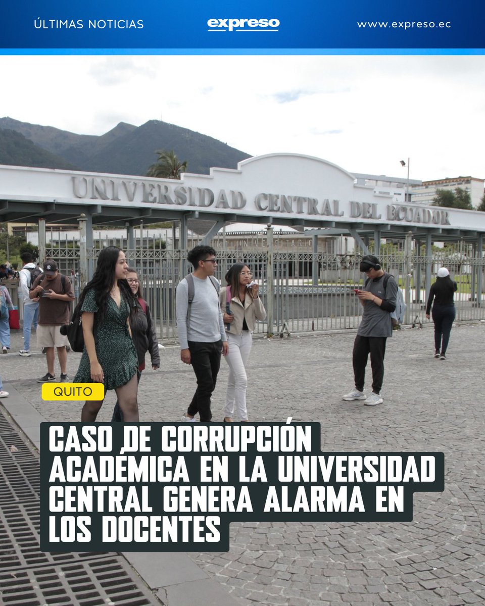 Expresoec's tweet photo. La Facultad de Ciencias Médicas de la Universidad Central del Ecuador (UCE) enfrenta un caso de adulteración de notas que involucra a 19 estudiantes de Medicina.

Te contamos más 👉 https://t.co/ttUAryEBS9 https://t.co/hPTAMxOoL6