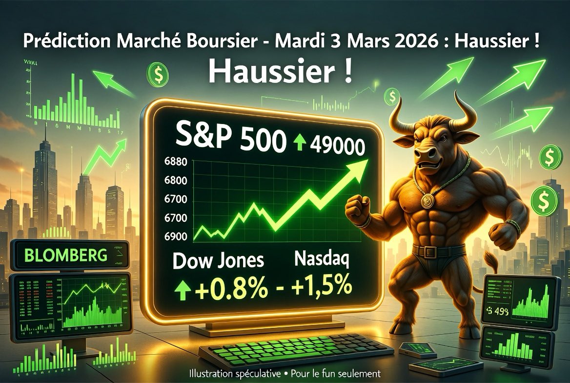 Prediction speculative pour mardi prochain du marché boursier 🤔