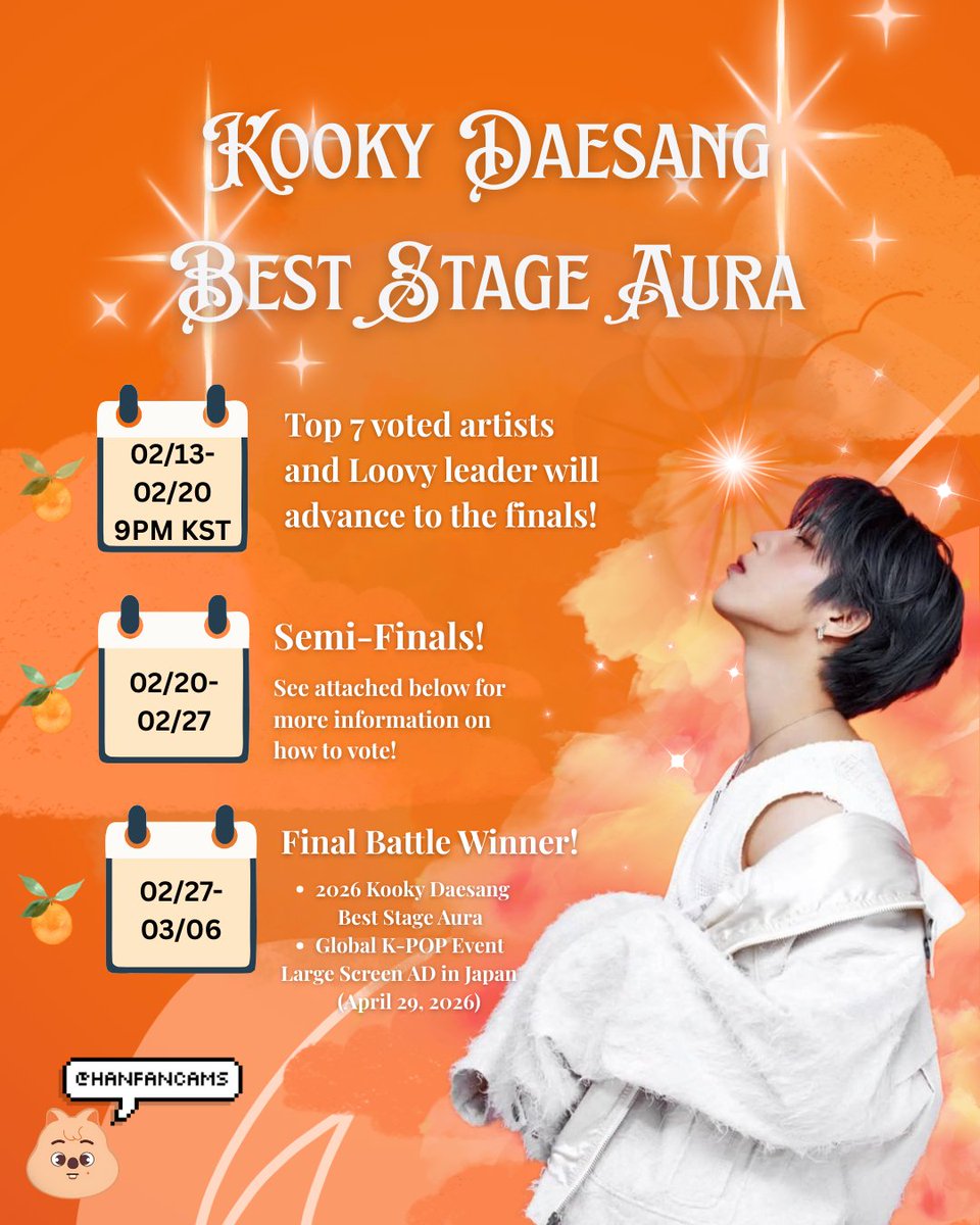 [🗳] #HAN voting is still open! Don't forget to vote on the poll below this tweet! 

Download the KOOKY app and vote for Han there too! See how below! 🧡

#한 #ハン #스트레이키즈 <a href="/Stray_Kids/">Stray Kids</a>
