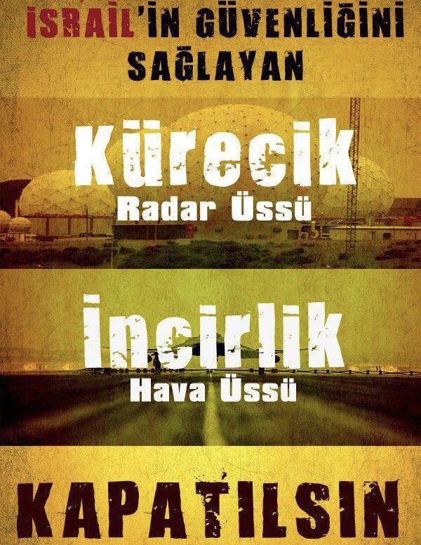 İncirlik ve Kürecik üsleri ümmetin kalbine saplanmış birer hançerdir.

Derhal kapatılmalıdır!

#İncirlikVeKürecikKapatılsın