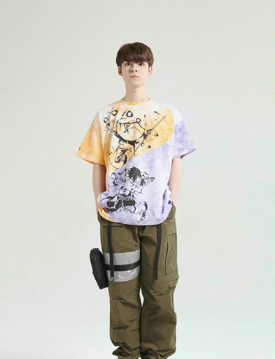 So Sasuke is wearing a SasuNaru couple T-shirt.