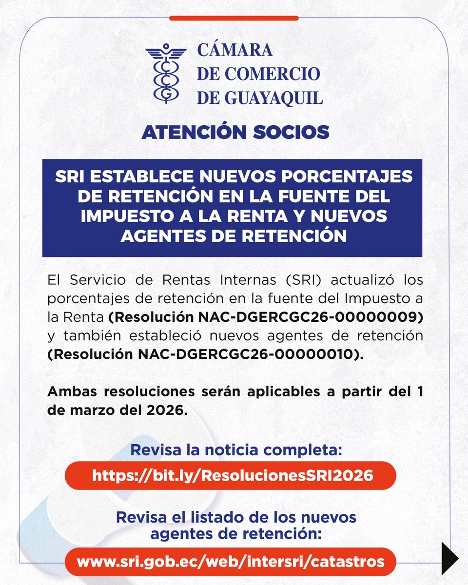 Cámara de Comercio de Guayaquil tweet media