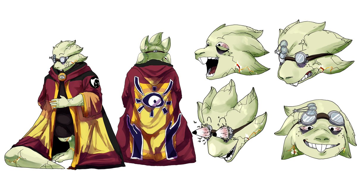 Sunrise Alphys Ref Sheet !
comm for <a href="/diamondgenre/">Jebediah Tumbleweed</a>