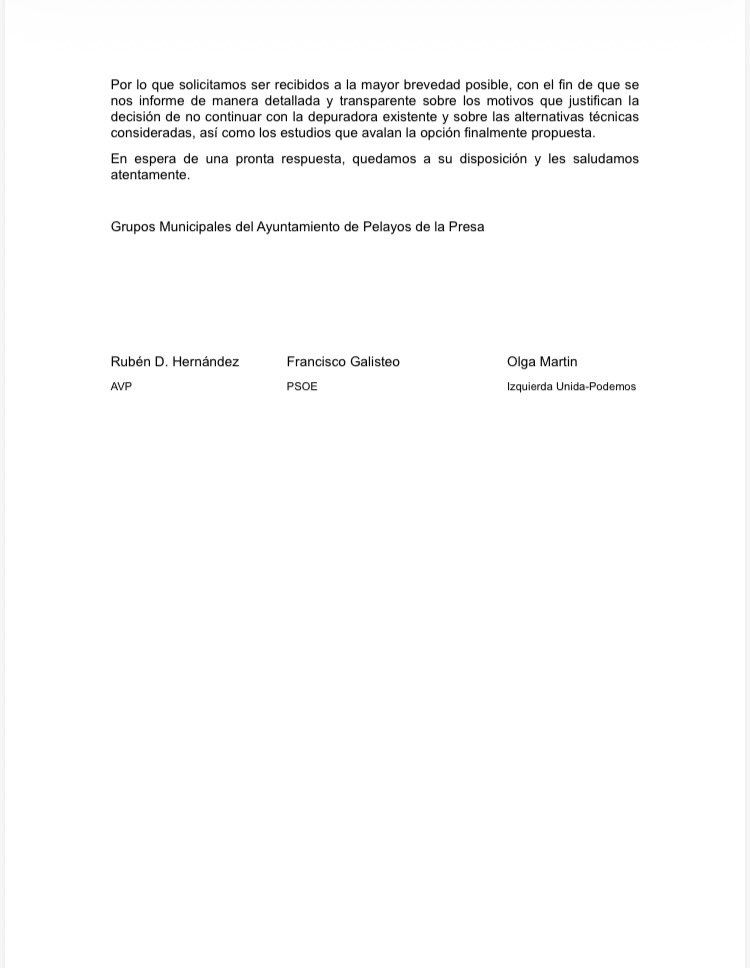 IUSierraOested1's tweet photo. Ayer día 27 de Febrero #Ayuso visitó varios municipios de la zona. Nuestra compañera concejala de Pelayos de Izquierda Unida/Podemos, #OlgaMartín entregó la carta que adjuntamos OPONIÉNDONOS A LA INSTALACIÓN DE UNA DEPURADORA A LA PUERTA DE NUESTRAS CASAS, en #PelayosDeLaPresa https://t.co/DajwxbDQ7k