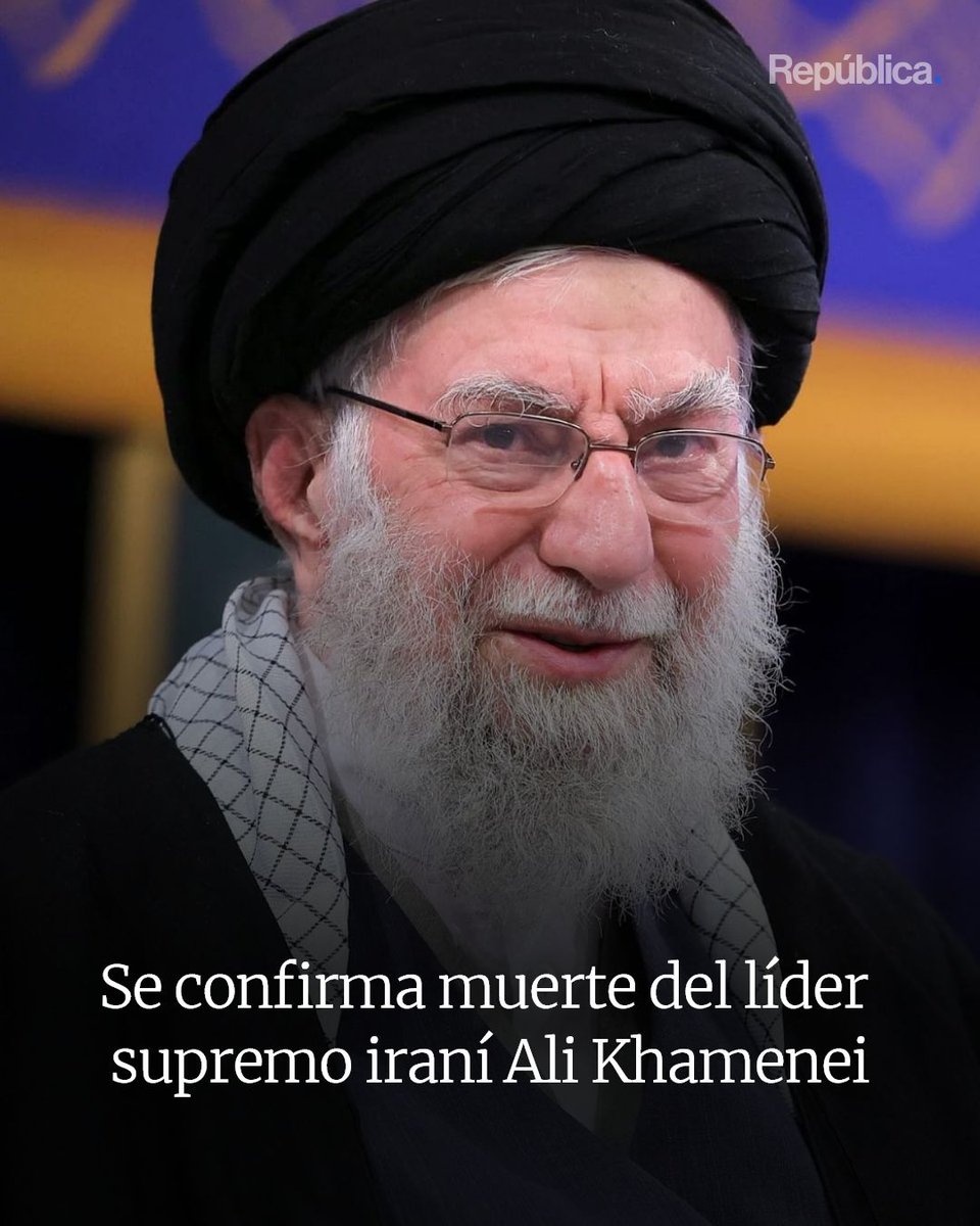🚨Israel confirmó la muerte del ayatolá Ali Khamenei tras bombardeos contra objetivos estratégicos en Irán, en una ofensiva atribuida a una operación conjunta con EE. UU. rmg.republica.com/QKKXA