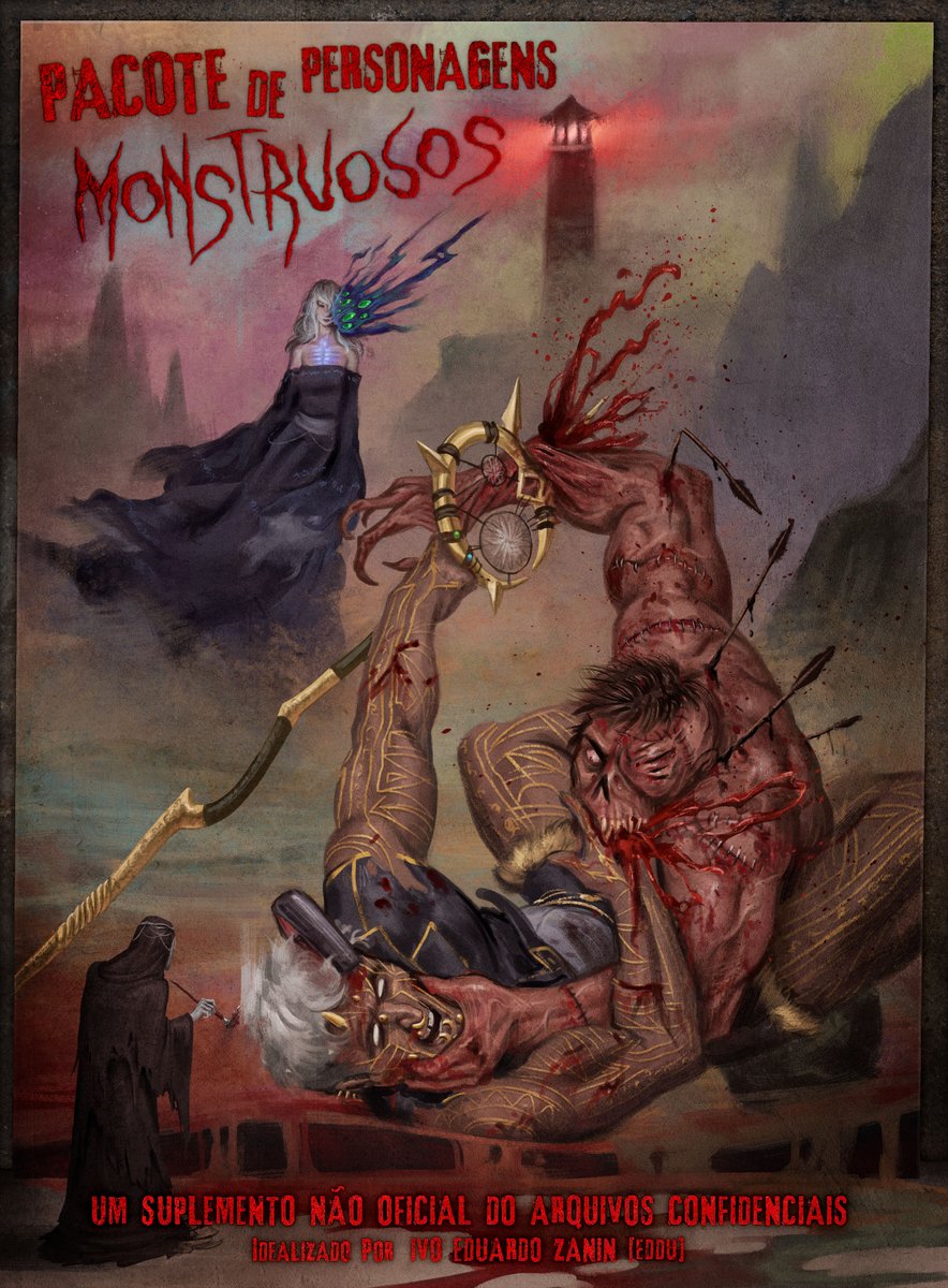 TOMADOS PELO PARANORMAL 👁️ 

Já está disponível para apoiadores de nível Arnaldo Fritz e acima o nosso novo pacote de personagens Monstruosos!

Segue o fio para saber mais 👇

#OrdemParanormal #HEXATOMBE #RPG

(conteúdo NÃO-OFICIAL)

🧵+