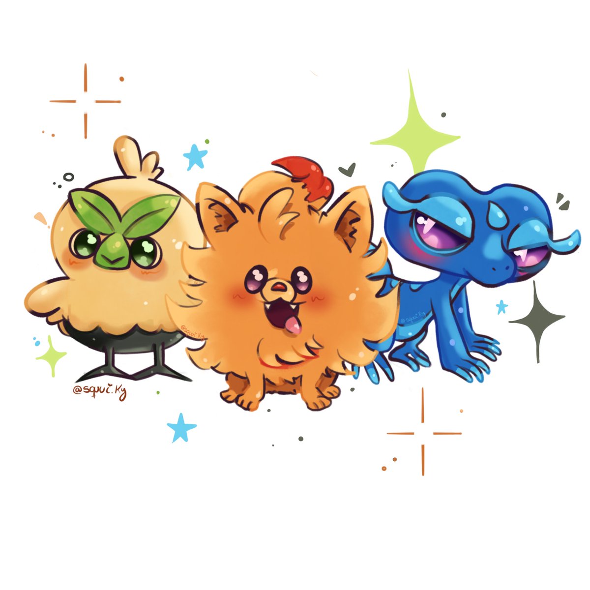 Squuiky's tweet photo. The new pokemon are so cute bro, i love them 😭💞💞💞💞

#PokemonWindsWaves #PokemonDay #Pokemon30 #Pokemon30thAnniversary #pokemonfanart #Pokemon https://t.co/723hIPvefx