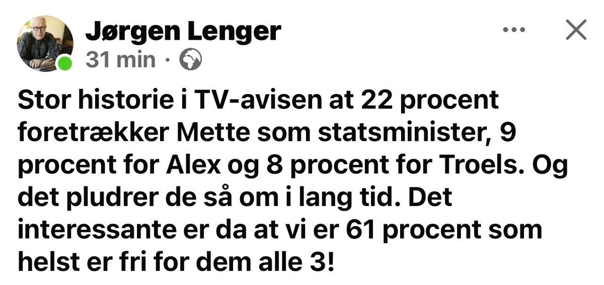 TorstenGejl's tweet photo. Dagens skarpeste analyse: https://t.co/AKPLfapqNM