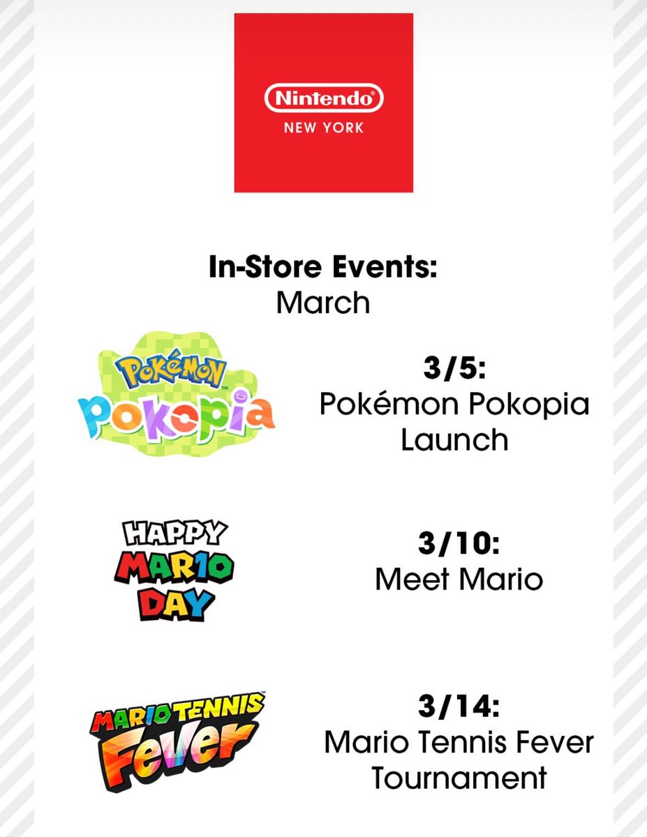 There's gonna be a pokopia launch event at both Nintendo SF and NY!