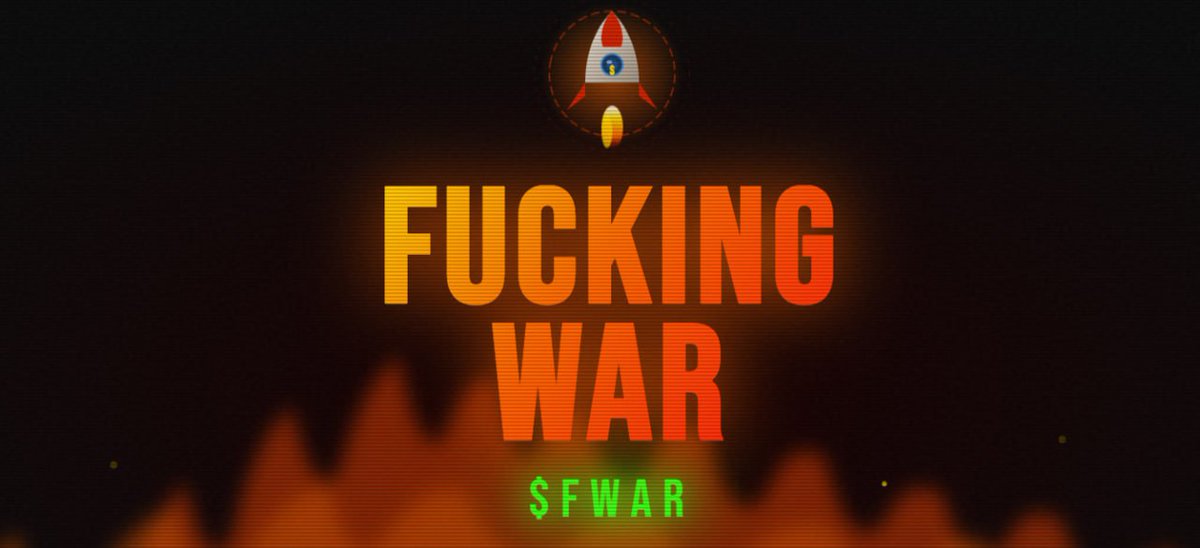 daynier98's tweet photo. a new coin just dropped and it has a message for the most powerful man on earth 💀

$FWAR Fucking War
on @pumpdotfun

CA: 85H9DMbBGHSX4kfnSP7uJShjvVXQe5Xew6UM6wsGpump

#Solana #Memecoin #FWAR @F__WAR https://t.co/wnIQ1c1tq7