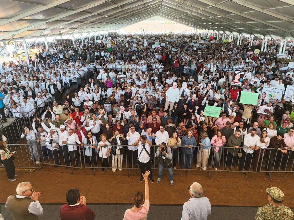 Con la presidenta @ClaudiaShein, México tiene un liderazgo firme y comprometido con el bienestar del pueblo. Hoy en Culiacán, con el cariño de más de 30 mil sinaloenses, iniciamos la construcción del Hospital Regional de Especialidades del IMSS, una obra que transformará la