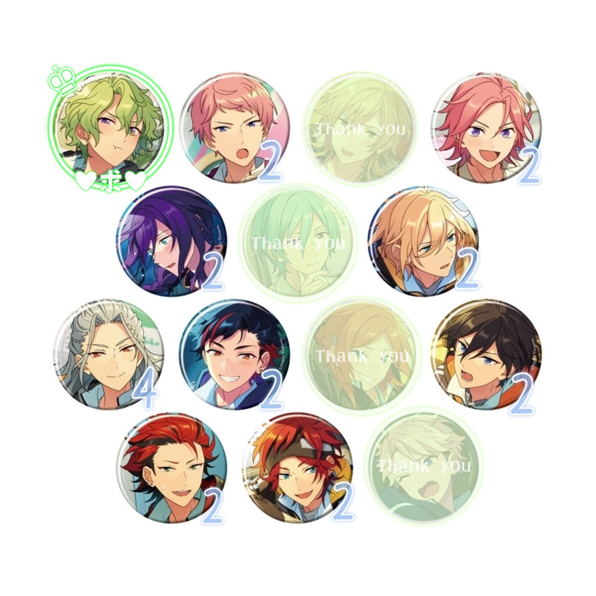 交換】あんスタ コレ缶 コレクション缶バッジ Feb idol casual 譲