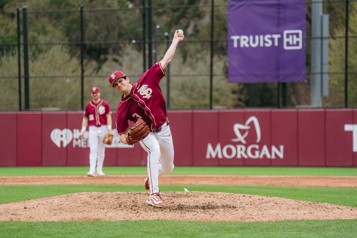 FSUBaseball's tweet photo. Trey Beard's first start as a Nole:

5.0 IP, 2 H, 1 R, 0 ER, 6 K, 1 BB

Headed to the 6th, FSU and The Citadel are tied 1-1 https://t.co/01VkKfeX6U