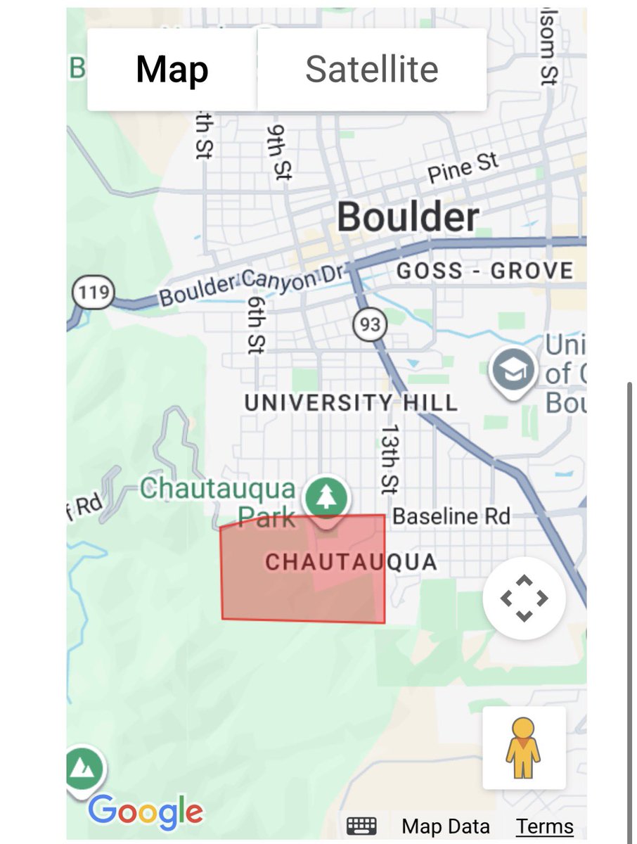 boulder_fire's tweet photo. Emergency officials have issued an EVACUATION WARNING at 13:25:28 on 02-28-2026 due to wildfire occurring in the area of Chatauqua Cottages.  

Visit https://t.co/FhKLvMgPSV for a map of the affected area and detailed information. More info to come https://t.co/hP5yjkYhvP