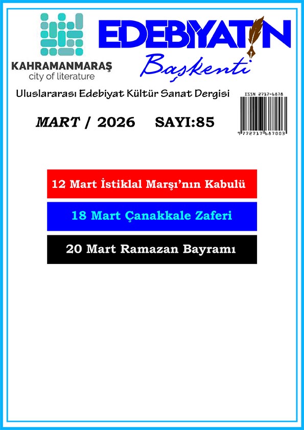 Dergimizin Mart 2026 Sayısı da yayında iyi okumalar...
edebiyatinbaskenti.com 
#kültür 
#sanat 
#edebiyat 
#şiir 
#makale