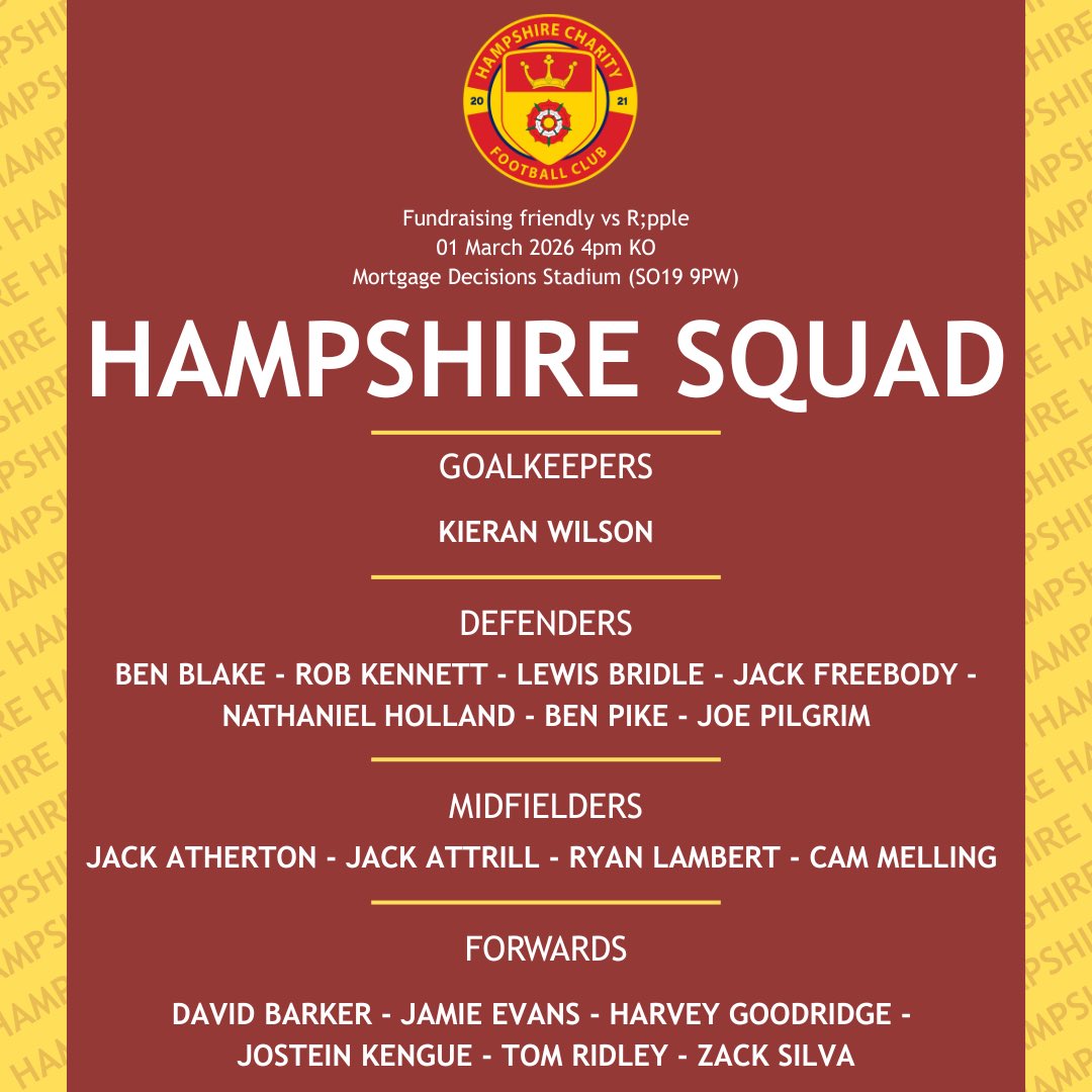 Hampshire Charity FC tweet media