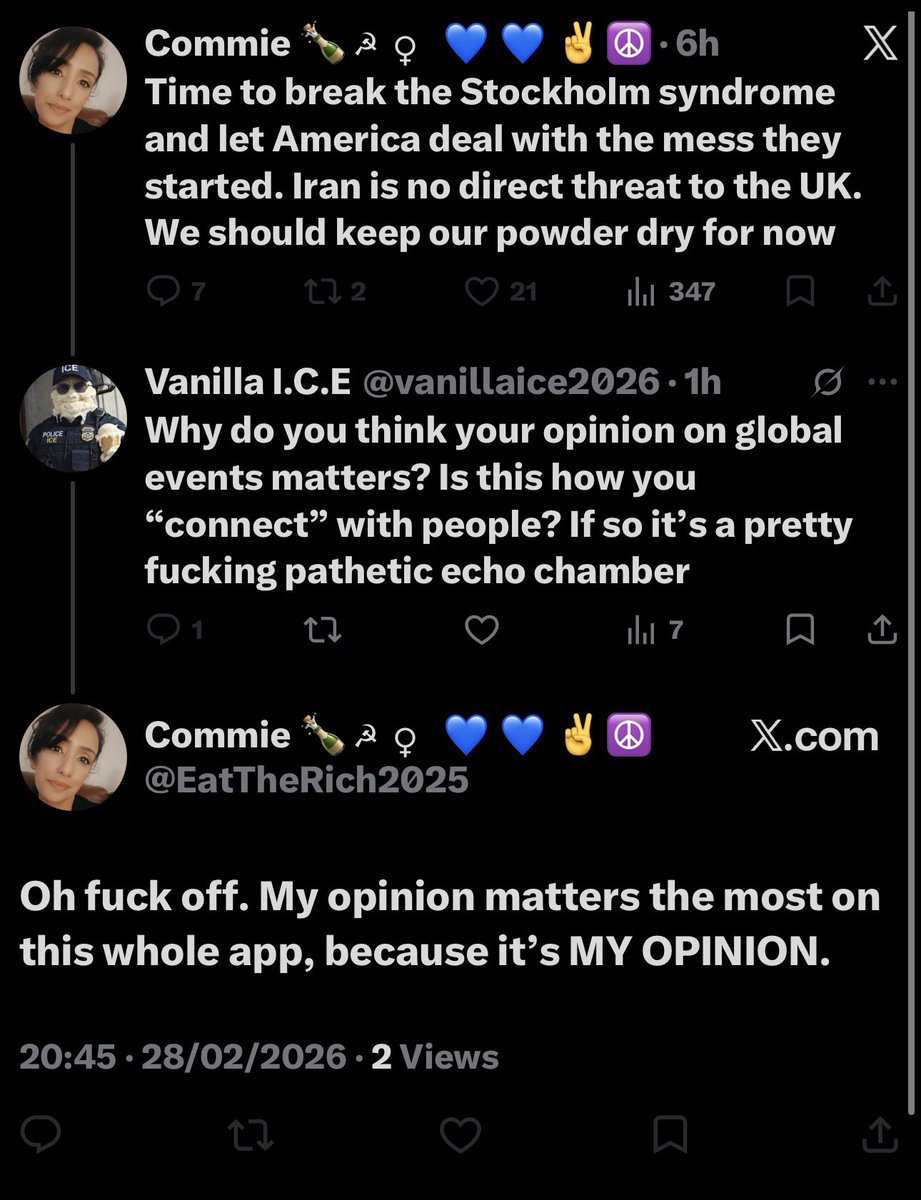 Look how truly insane they are! She said the quiet part out loud <a href="/EatTheRich2025/">Commie 🍾 ☭ ♀️ 💙 💙 ✌️☮️</a>